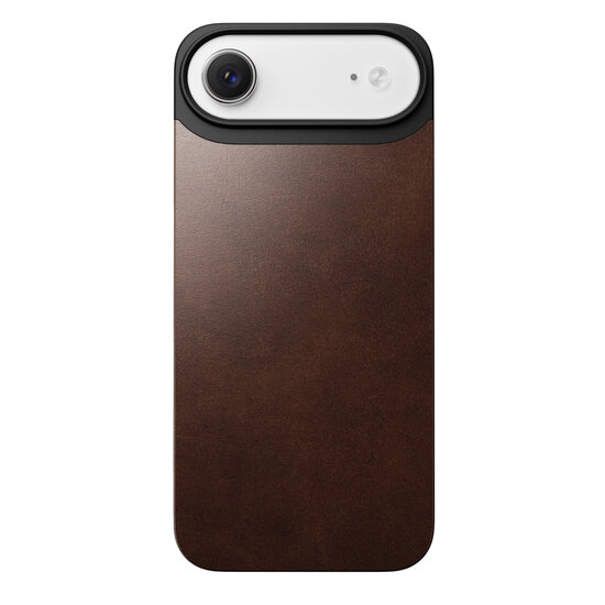 Nomad Magnetic Leather Back iPhone Air hoesje bruin