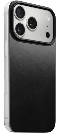 Nomad Magnetic Leather Back iPhone 17 Pro hoesje zwart