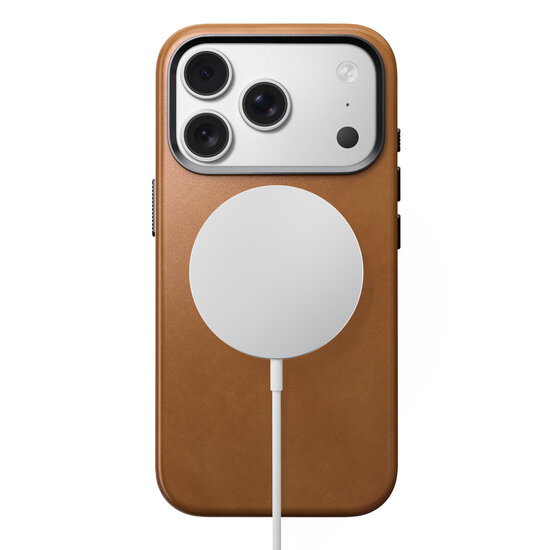 Nomad Traditional Leather iPhone 17 Pro hoesje tan