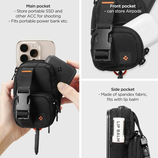 Spigen Snap Zip MagSafe Pouch hoesje