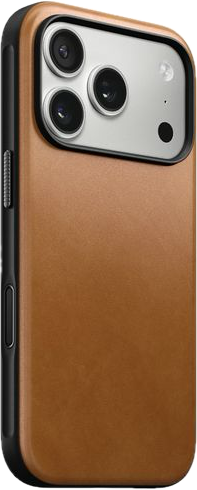 Nomad Modern Leather iPhone 17 Pro hoesje tan