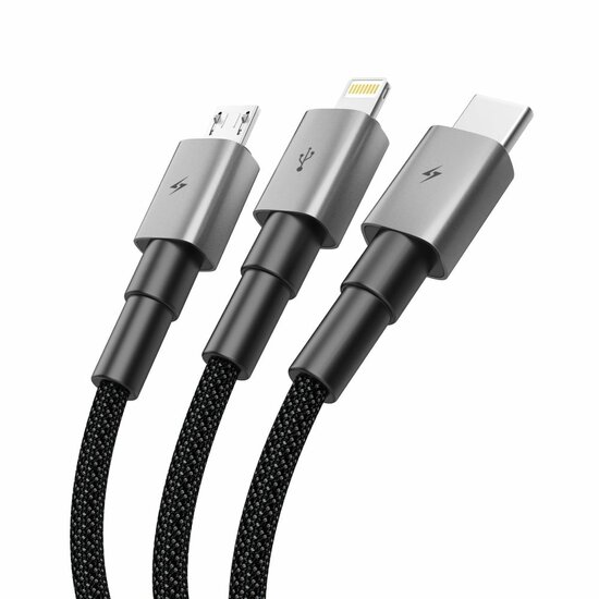 Tech Protection UltraBoost USB-A naar micro USB, Lightning en USB-C kabel
