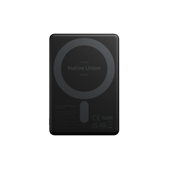 Native Union Active Qi2 MagSafe powerbank zwart