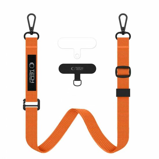 TechProtection Rope universeel crossbody draagkoord voor elke telefoon oranje