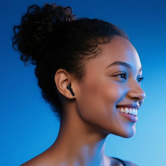 TechProtection UltraBoost Pro draadloze bluetooth oordopjes zwart