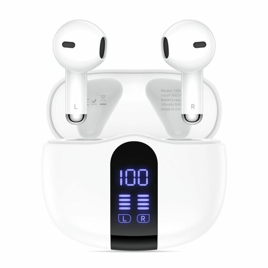 TechProtection UltraBoost draadloze bluetooth oordopjes wit