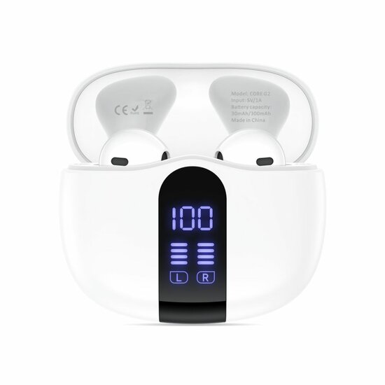 TechProtection UltraBoost draadloze bluetooth oordopjes wit