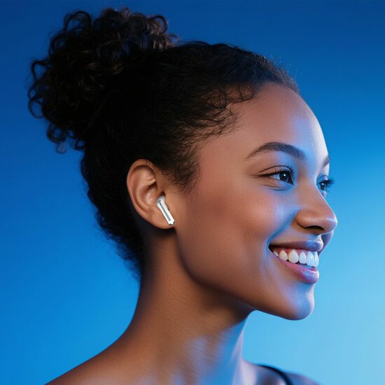 TechProtection UltraBoost draadloze bluetooth oordopjes wit