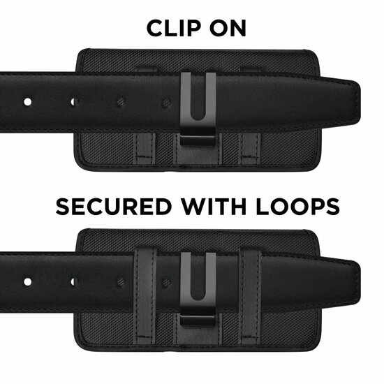 TechProtection universele 5,8 tot 6,9 inch horizontale holster met riemclip zwart