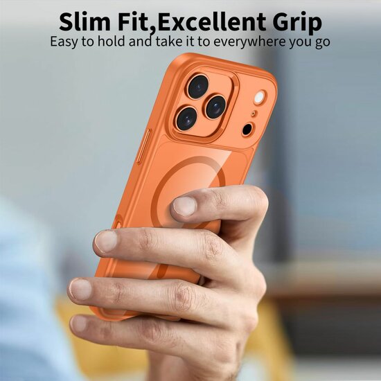 TechProtection Hybrid MagSafe iPhone 17 Pro Max hoesje oranje