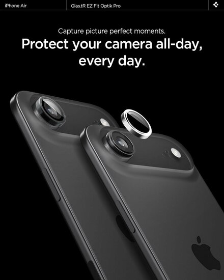 Spigen Optik EZ Fit iPhone Air camera beschermer 2 pack goud