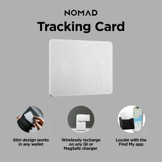 Nomad Tracking Card met Find My tracker wit