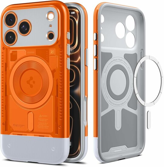 Spigen Classic C1 Magsafe iPhone 17 Pro hoesje oranje