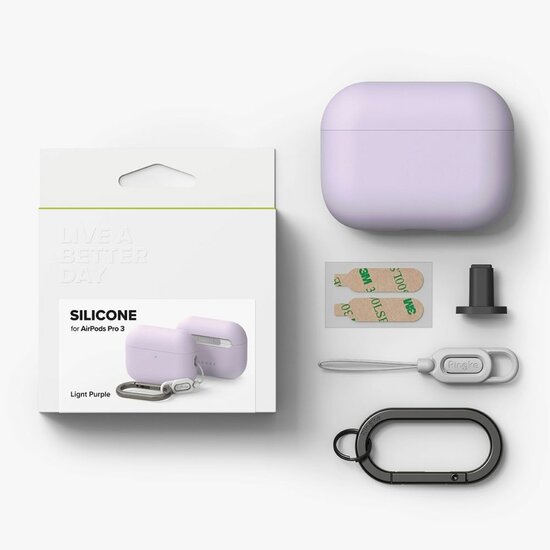 Ringke Silicone Case AirPods Pro 3 hoesje lavender