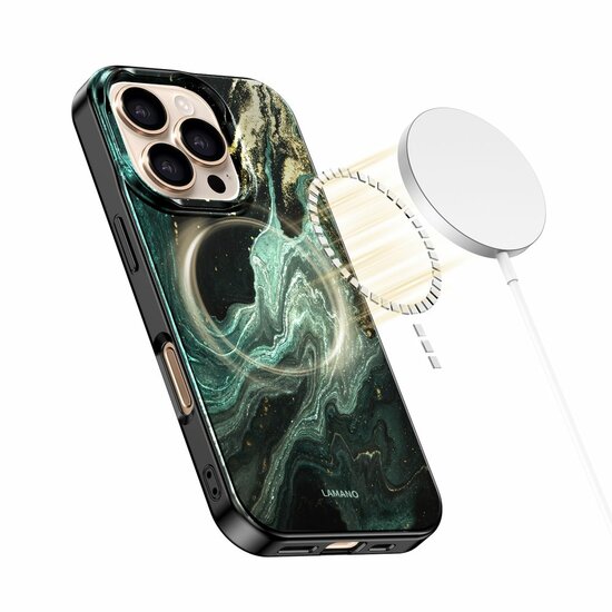 TechProtection MagSafe iPhone 16 Pro hoesje verde aura