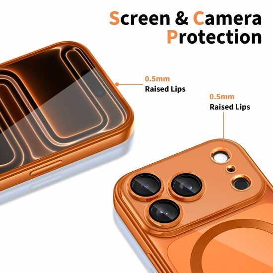 TechProtection MagFlex iPhone 17 Pro hoesje oranje