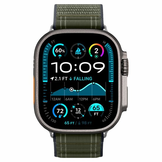 Spigen WBF0 Apple Watch 49 / &nbsp;46 / 45 / 44 &nbsp;mm bandje groen