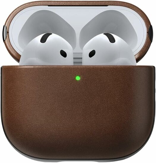 Nomad Modern Leather AirPods 4 hoesje bruin