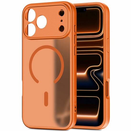 TechProtection Slim MagSafe iPhone 17 Pro Max hoesje mat oranje