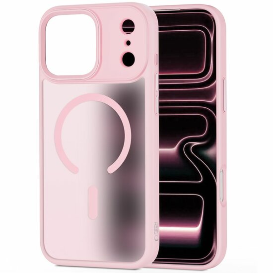 TechProtection Hybrid MagSafe iPhone 17 Pro hoesje roze