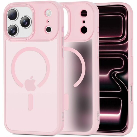 TechProtection Hybrid MagSafe iPhone 17 Pro hoesje roze