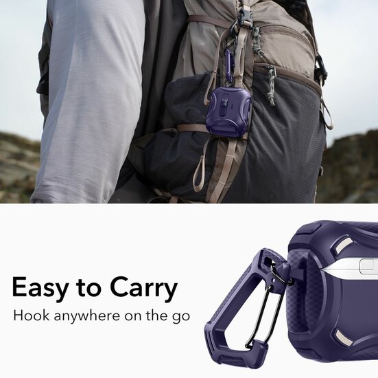 ESR Cyber FlickLock MagSafe AirPods Pro 3 hoesje paars