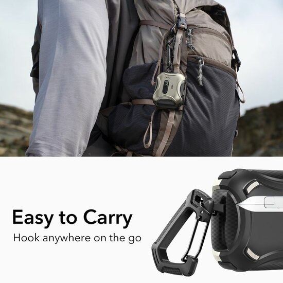 ESR Cyber FlickLock MagSafe AirPods Pro 3 hoesje titanium