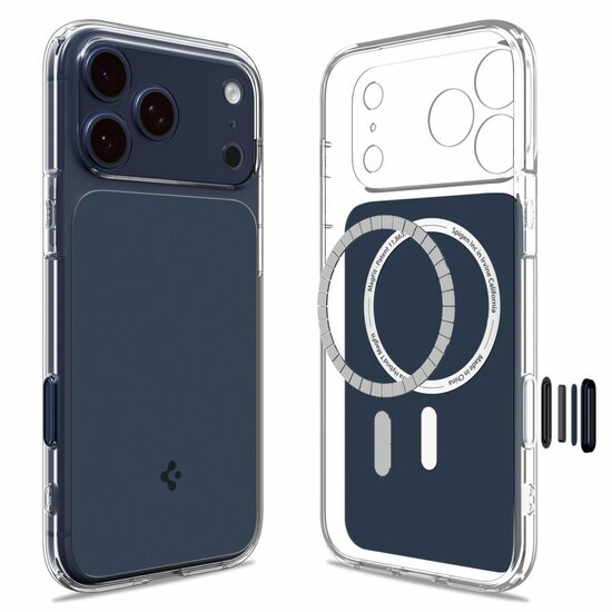 Spigen Ultra Hybrid T MagSafe iPhone 17 Pro hoesje blauw