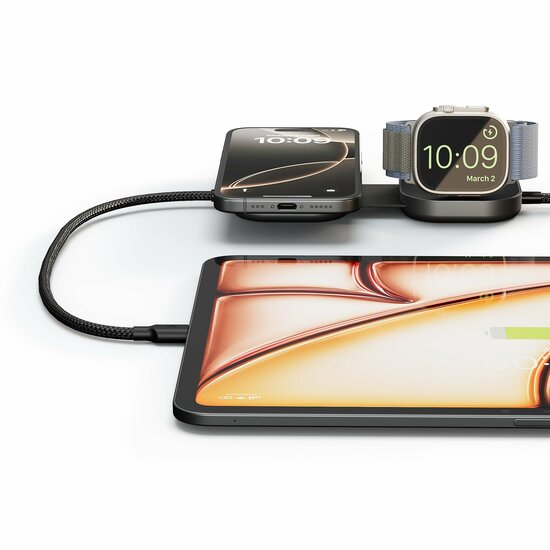 ZENS Charging Cable Pro 3 USB-C kabel met MagSafe en Apple Watch oplader