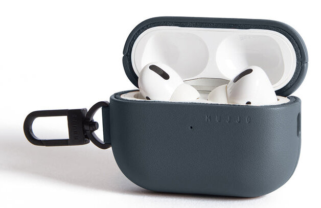 Mujjo Echelon leren AirPods Pro 3 hoesje basalt