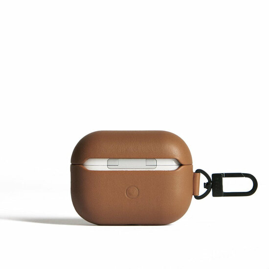 Mujjo Echelon leren AirPods Pro 3 hoesje tan