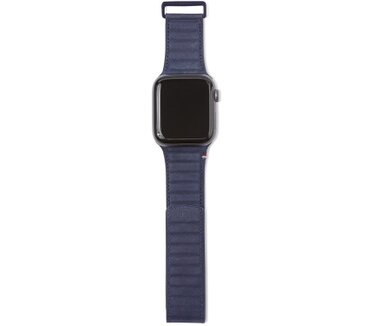 Decoded Traction Leather Apple Watch 49 / 46 / 45 / 44&nbsp; mm bandje blauw