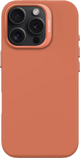 Decoded siliconen MagSafe iPhone 15 Pro hoesje peach