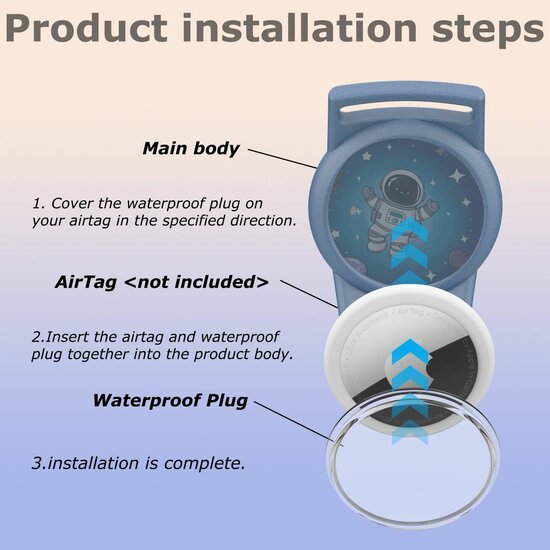 Tech Protection Kids nylon AirTag armbandje astronaut