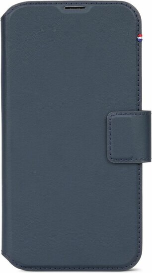 Decoded leren 2 in 1&nbsp;MagSafe Wallet iPhone 15 Plus hoesje blauw