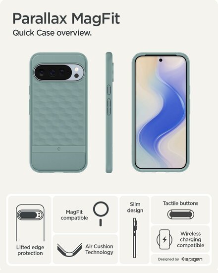 Spigen Parallax Google Pixel 10 / Google Pixel 10 Pro hoesje groen