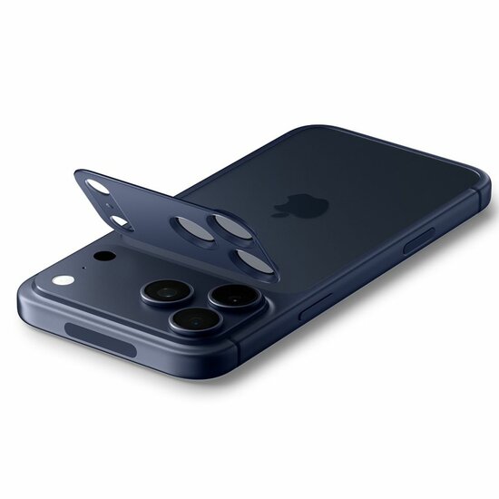 Spigen Optik Pro XL EZ Fit iPhone 17 Pro Max camera protector blauw