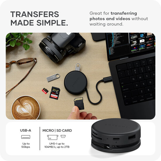 Satechi On The Go 7-in-1 USB-C multiport adapter