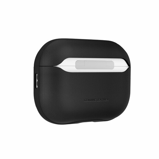 TechProtection Leather AirPods Pro 3 hoesje zwart