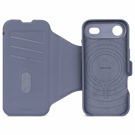 Decoded Textured Silicone 2 in 1 Wallet iPhone Air hoesje blauw
