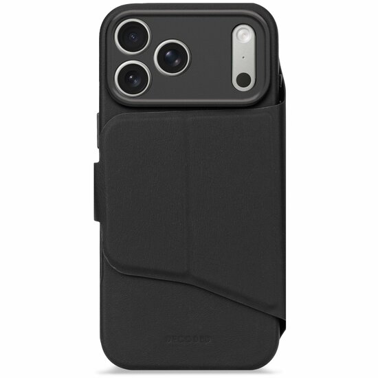 Decoded Textured Silicone 2 in 1 Wallet iPhone 17 Pro hoesje zwart