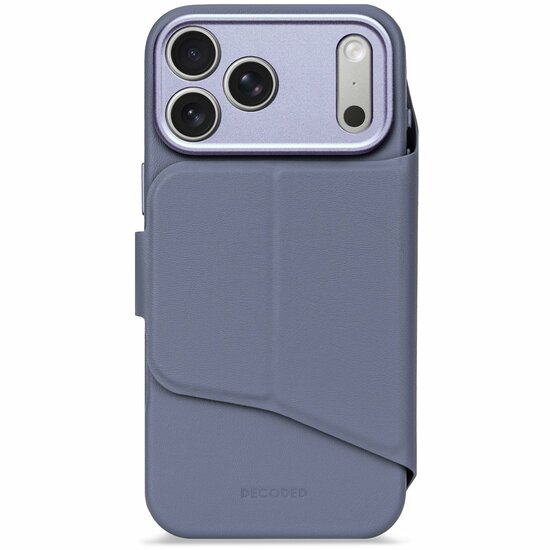 Decoded Textured Silicone 2 in 1 Wallet iPhone 17 Pro hoesje blauw
