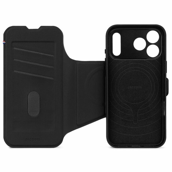 Decoded Textured Silicone 2 in 1 Wallet iPhone 17 Pro Max hoesje zwart