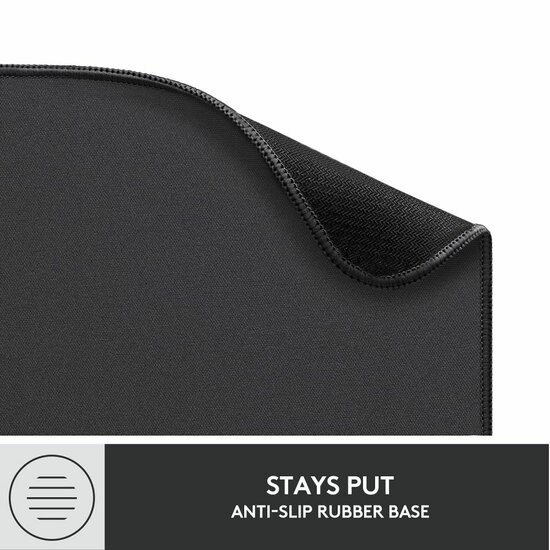 TechProtection universele muismat 35 x 25 cm zwart