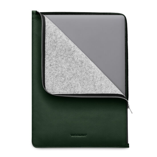 Woolnut Leather Folio MacBook Pro 16 inch hoesje Groen