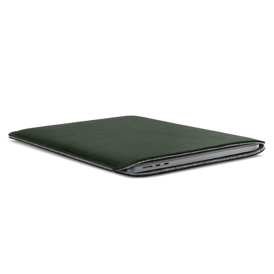 Woolnut Leather sleeve MacBook 13 inch hoesje Groen