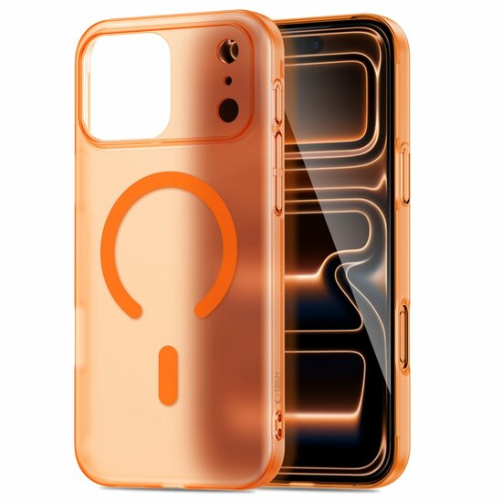 TechProtection MagSlim MagSafe iPhone 17 Pro Max hoesje cosmic oranje