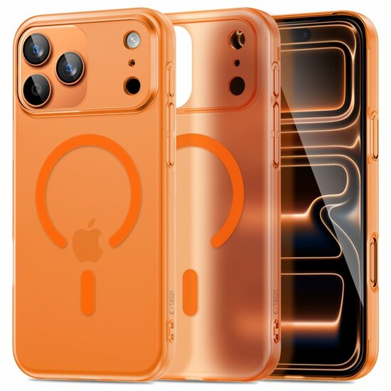 TechProtection MagSlim MagSafe iPhone 17 Pro Max hoesje cosmic oranje