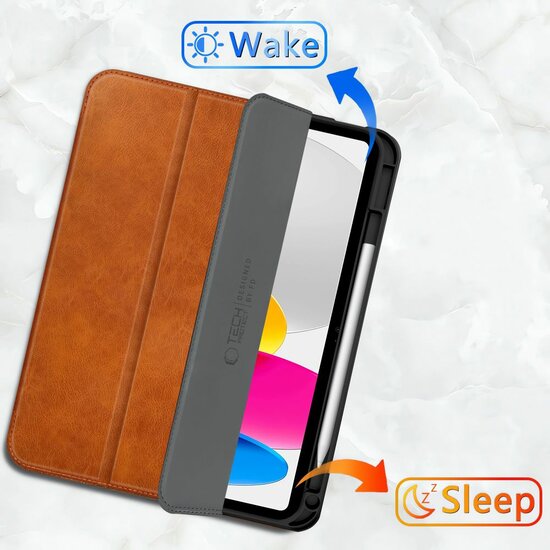 TechProtection Fleece iPad 11 inch hoesje bruin