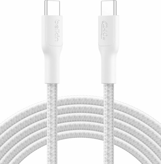 Belkin BoostCharge Pro 240 watt USB-C kabel 1 meter wit